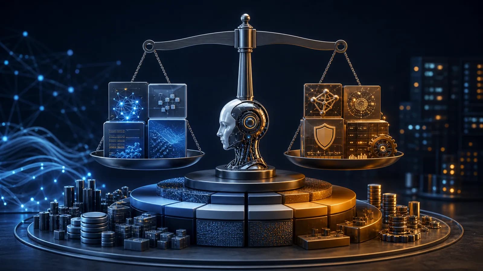 A balanced portfolio of integration, data, security, evaluation, and operational components around an AI agent