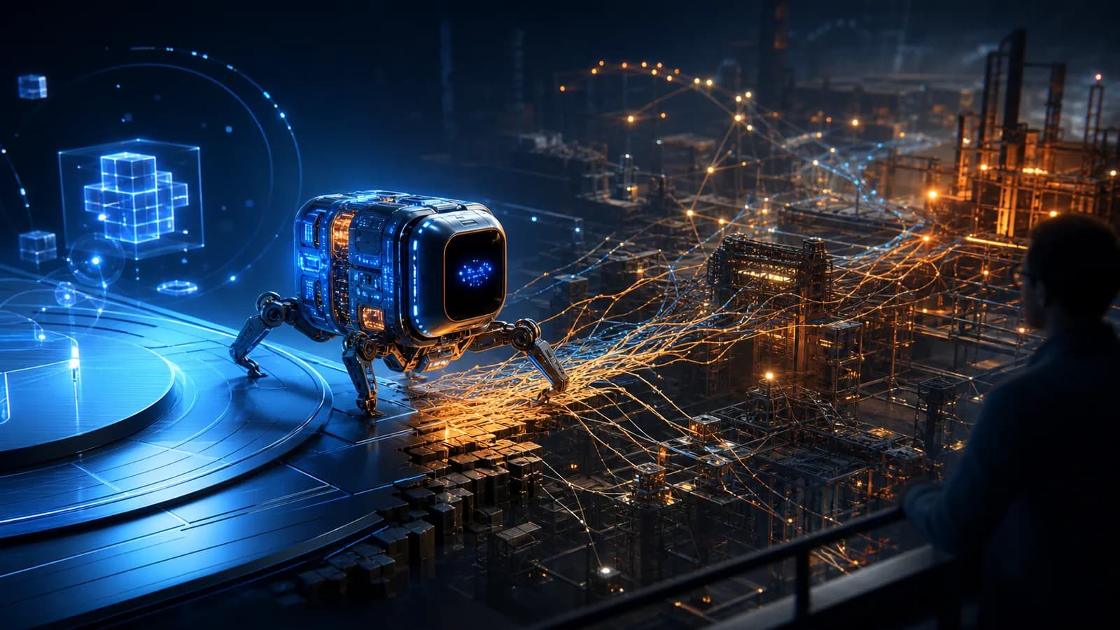 An AI agent leaving a controlled demo platform and entering a complex production network